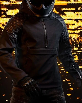 Predator Men's Motorbike Riding Black Armor Jacket with Magnetic Hood & CE Armor - Image 1 of 4