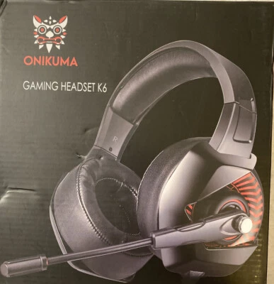 ONIKUMA K6 RGB LED Gaming Headset for PS4, Xbox One, PC, Nintendo Switch - Image 1 of 3