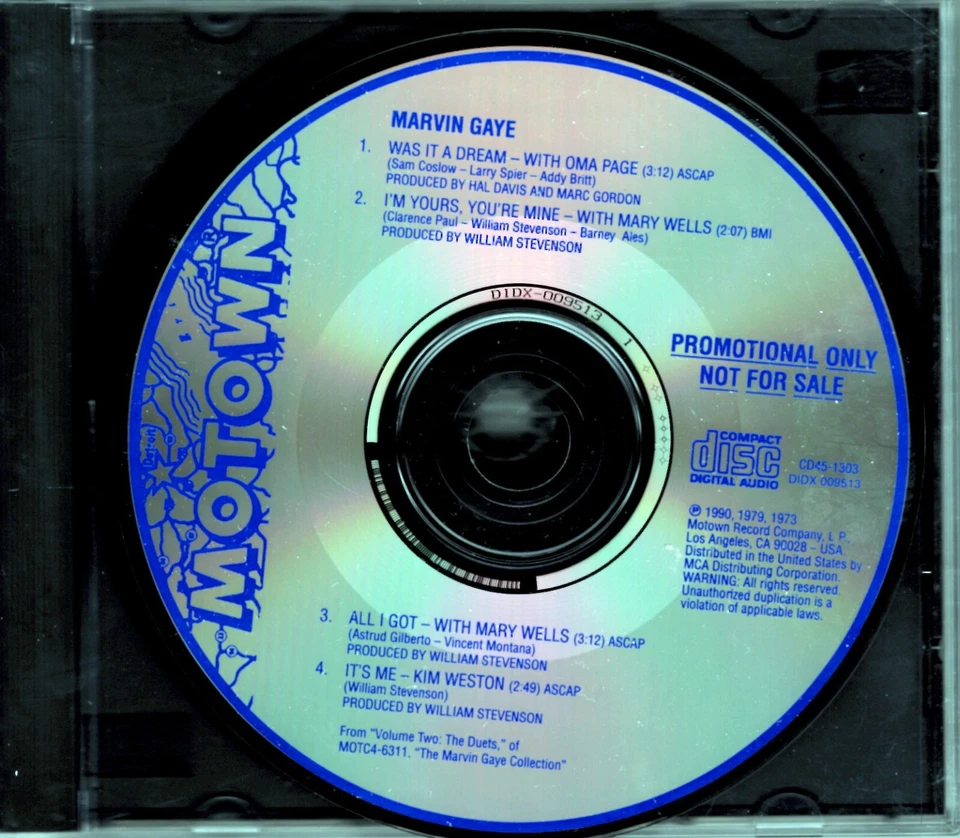 Marvin Gaye Sampler CD from "Volume Two: The Duets" (1991 CD Promo Sampler) - Image 1 of 1