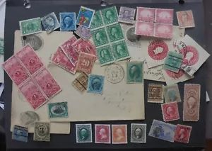 USA "DESK CLEAN-UP MIXED COND. STAMPS W/OLD REPRO AT BOTTOM (A1) CAN.SHIP $1.99 - Picture 1 of 1