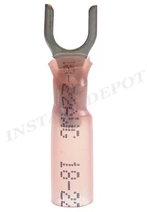 25 pcs 3M RED HEAT SHRINK FORK SPADE TERMINALS MARINE WIRE CONNECTORS #10 STUD - Picture 1 of 1
