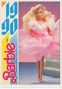 1991 Action/Panini Another First For Barbie 1990 #183 Home Pretty Barbie 