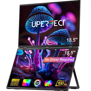 UPERFECT Delta 18.5 100Hz Portable Monitor Extender Dual Screen 1080P For Laptop - Picture 1 of 10