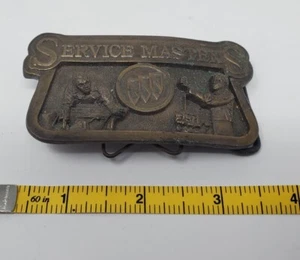 Buick Service Masters Brass Belt Buckle Limited Edition No. 1258 with Clip - Picture 1 of 5