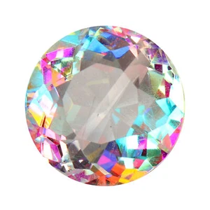 Hidrotermal Mystic Topaz 95 Ct Corte Redondo Creado en Laboratorio para Fabricación - Imagen 1 de 9