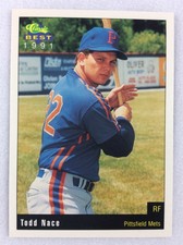 1991 Pittsfield Mets-Classic BEST Baseball Card-Todd Nace