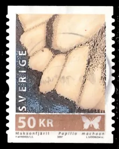 2007 Sweden Sverige Sc#2565 - 50KR - Wing of Papilio Machaon butterfly cv$15.50 - Picture 1 of 1