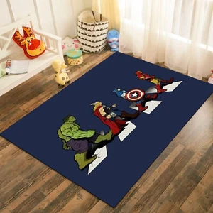 Super Hero Rug,Marvel Rug,Captain America Rug,Hulk Rug,Thor Rug,Iron Man Rug, - Picture 1 of 11