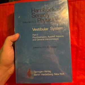 Handbook of Sensory Physiology Vol. VI/2 by H.H. Kornhuber Hardcover Vestibular - Imagen 1 de 2