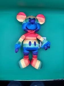 2019 Disney Mickey Mouse Plush - Rainbow/Pride - w/ Tags - Picture 1 of 4