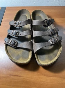 Birkenstock Triple Strap Sandals Sz 36 US 5.5-6 Good - Picture 1 of 7