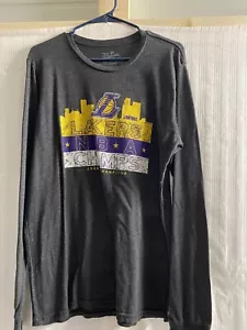 T-shirt manica lunga Majestic Threads Lakers 2020 NBA Champs made in USA taglia Large - Foto 1 di 4