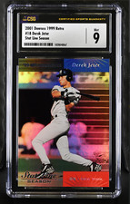 2001 Donruss 1999 Retro Derek Jeter #18 Stat Line Season /127 CSG 9 Mint