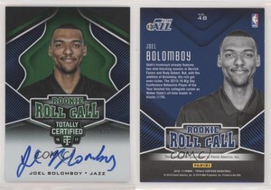 2016-17 Panini Totally Certified Roll Call Green /5 Joel Bolomboy Rookie Auto RC
