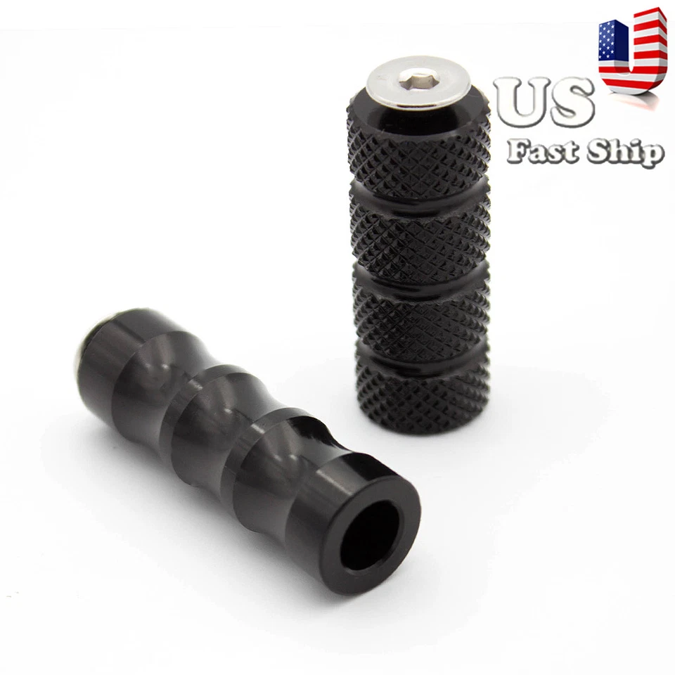 CNC M6 6mm Motocicleta Clavija de Pie Cambio de Marchas Palanca de Freno Puntera Pedal Reposapiés Negro Foto 1 de 4