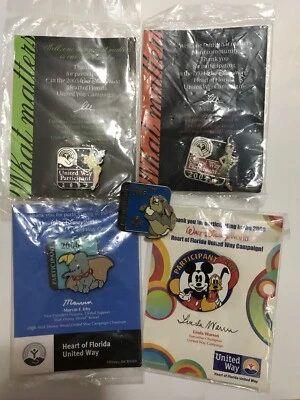 Walt Disney World United Way Campaign 5 Pins 2003-04-05-06-08 Cast exclusive - Image 1 of 4