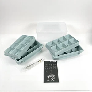 ITWIST Ice Cube Trays Large Hexagon Ice Trays with Lid Ice Trays for Freezer - Picture 1 of 15