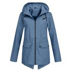 New Womens Waterproof Raincoat Ladies Outdoor Wind Rain Forest Warm Jacket Coat