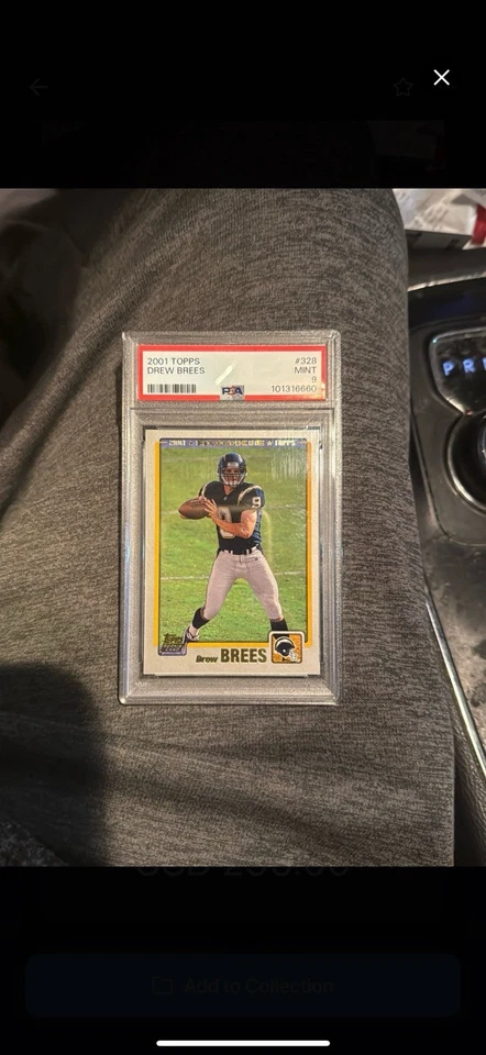 2001 Topps - Drew Brees #328 (RC) Graded PSA 9 - Image 1 of 1
