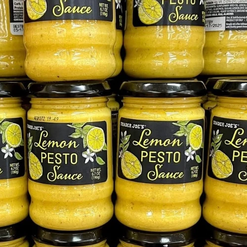 TRADER JOE'S 2 Pack Trader Joe’s Lemon Pesto Sauce Seasonal Favorite 6.7 oz each RARE