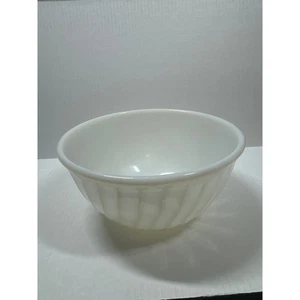 Anchor Hocking Fire King Milk Glass Swirl 9” x 41/2” White Bowl - Picture 1 of 3