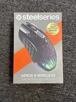SteelSeries Aerox 9 Wireless Optical Gaming Mouse - Black (62618) - Image 1 of 4