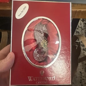 Waterford Crystal 2010 Annual Seahorse Christmas Ornament with Enhancer - Picture 1 of 1