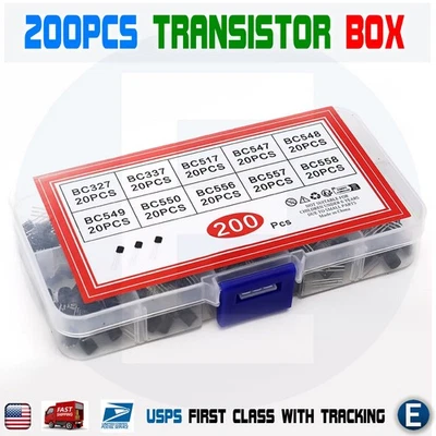 200pcs Transistor Box BC327 BC337 BC517 BC547 BC548 BC549 BC550 BC556 BC557 558 - Image 1 of 4