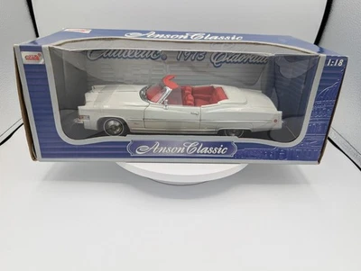 1/18 Anson 1973 Cadillac Eldorado Open Convertible White NIB - Image 1 of 4