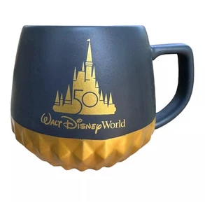 Disney World Park 50th Anniversary Schwarz Gold Kaffeebecher Keramiktasse Starbucks - Bild 1 von 3
