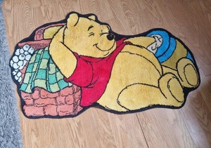 Vintage Winnie The Pooh Non Slip Rug Play Mat Kids Disney Nursery Accessory - Picture 1 of 6