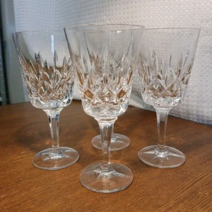 Vintage Gorham Crystal King Edward Wasser mit Stiel 14 Unzen Gläser 7,25 t x 3,25 W 4er Set - Bild 1 von 7