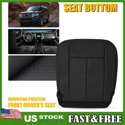 Fit 2015 2016 2017 Ford Expedition Front Driver Left Bottom Seat Cover Black USA - Image 1 of 4