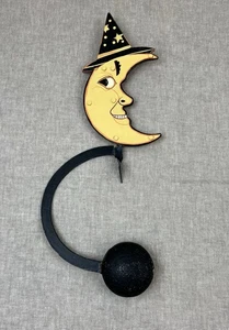 Retro Columpio Móvil Balancín Bruja Luna Halloween Hierro Fundido Decoración Medio Oeste - Imagen 1 de 8