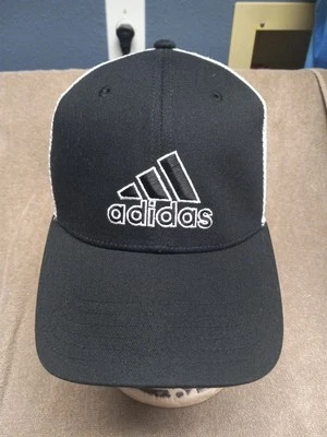 Black & White Adidas Trucker Style Baseball Hat 🧢 - Image 1 of 4