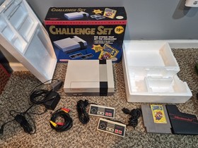 Nintendo NES Console Original Challenge Set in Box Mario 3 CIB Tested Working
