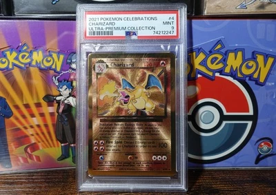 Charizard Metal PSA 9 Ultra Premium Collection 4/102 Gold Pokemon Card Graded - Image 1 of 3