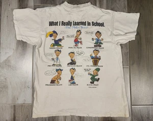 Camiseta vintage de los 90 What I Really Learned In School Bear Thrashed talla XL - Imagen 1 de 15