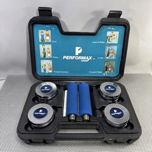 Juego de mancuernas ligeras portátiles vintage con estuche - Imagen 1 de 8