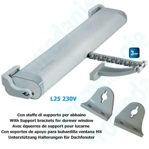 LIWIN 250N 230V GRAU + HALTERUNGEN FÜR OBERLICHT Dachfenstermotor Kettenmotor - Bild 1 von 11