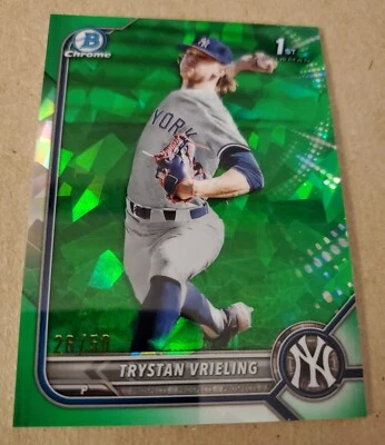 2022 Bowman Draft Sapphire Trystan Vrieling 1st Chrome Green /50 NMT-MT  - Image 1 of 2