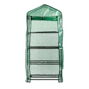 REPLACEMENT MINI GARDEN GREENHOUSE COVER SPARE PROTECTIVE GREEN PLASTIC 4 TIER - Picture 1 of 5