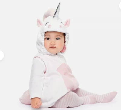 NEW CARTER'S BABY GIRL 3PC UNICORN PLUSH FLEECE HALLOWEEN  COSTUME 24M - Image 1 of 4