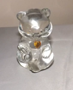 Fenton Geburtstag Bär Glas November Bernstein Herz Vintage - Bild 1 von 3