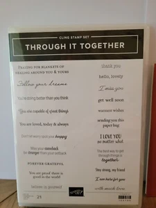 STAMPIN UP NIP *THROUGH IT TOGETHER* STAMP SET - Picture 1 of 2