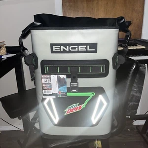 Engel Mountain Dew Exclusive 25 Quart Roll-Top Backpack Cooler Bag. New - Picture 1 of 6