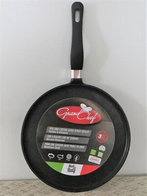 ROCH GUSS Grand Chef 32 cm 13'' X Large Flat Crepe Griddle Pan Made- ITALY NEW