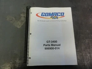 Gomaco GT-3400 Curb and Gutter Parts Manual 906900-014 - Picture 1 of 7