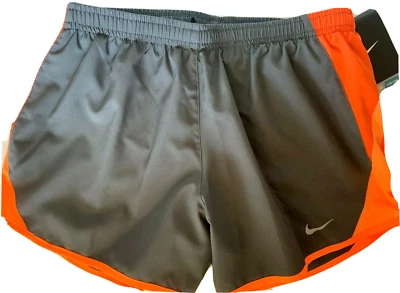 NEW NIKE [XS] Women's 3.0" TEMPO DRI-FIT Yoga/Gym Shorts-Grey/Orange 624272-021 - Image 1 of 2