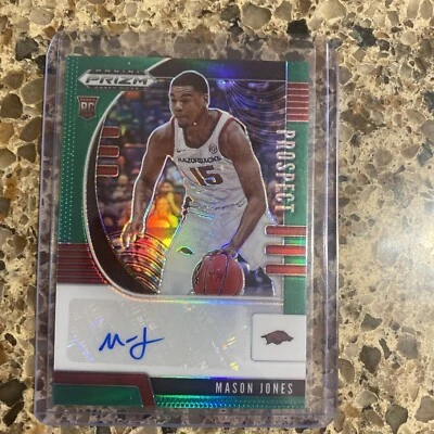 2020-21 Panini Prizm Draft Picks Mason Jones RC Rookie Auto Green Parallel PA-MJ - Image 1 of 2